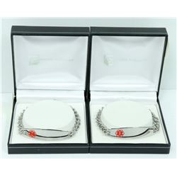 2PK ST. STEEL CUSTOMIZABLE CLASSIC MEDICAL ALERT