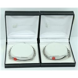 2PK ST. STEEL CUSTOMIZABLE CLASSIC MEDICAL ALERT