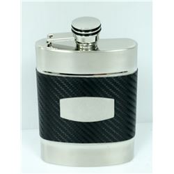 CUSTOMIZABLE ST. STEEL BLACK CARBON WRAPPED 8OZ