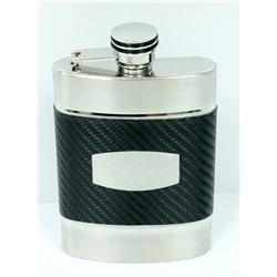 CUSTOMIZABLE ST. STEEL BLACK CARBON WRAPPED 8OZ