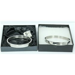 2PK OF ST. STEEL CUSTOMIZABLE ID BRACELETS