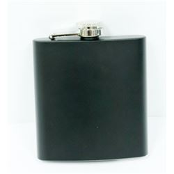 ST. STEEL BLACK  6 0Z FLASK