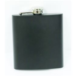 ST. STEEL BLACK  6 0Z FLASK