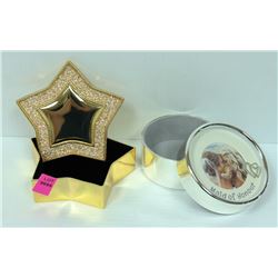 MAID OF HONOR & GOLD/ CRYSTAL STAR TRINKET BOXES