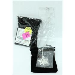 2PK ST. STEEL STAR SWING NECKLACE