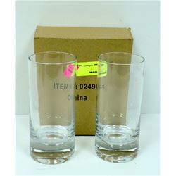 SET OF 2 HIGHBALL/ WATER GLASSES