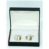 Image 1 : BRUSHED SILVER FINISH W/ GOLD CUFF LINKS