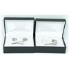 Image 1 : 2PK SILVER TEXTURED TIE BAR & CUFF LINK SETS