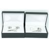Image 1 : 2PK SILVER TEXTURED TIE BAR & CUFF LINK SETS