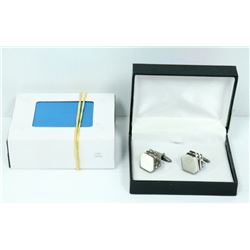 2PK GUN METAL HEXAGON CUFF LINK SETS