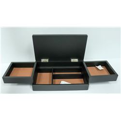 MENS BLACK/ CHOCOLATE ACCESSORY ORGANIZER BOX