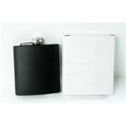 2PK ST. STEEL PAINTED BLACK 6 OZ FLASKS