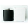 Image 1 : 2PK ST. STEEL PAINTED BLACK 6 OZ FLASKS