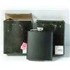 Image 1 : 2PK ST. STEEL BLACK MATTE PAINTED 6 OZ FLASKS