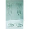 Image 1 : ETCHED GLASS 2PC CHAMPAGNE FLUTE SET
