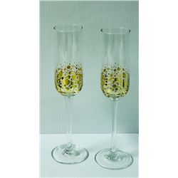 GOLD DOT 2PC CHAMPAGNE FLUTE SET