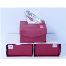 3PK OPTICAL GLASS DIAMOND PAPER WEIGHTS