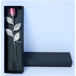 2PK  SILVER PLATED PINK ROSES