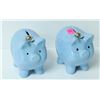 Image 1 : 2PK OF BABY BLUE "PIGGY" BANKS