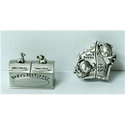 2PK OF BABY KEEPSAKE TRINKET BOXES
