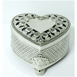 FILIGREE CRYSTAL HEART TRINKET BOX