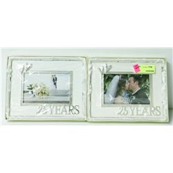 2PK 25 YEARS 6 X 4 PHOTO FRAMES