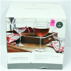 SET OF 4 BALLOON WINE GLASSES