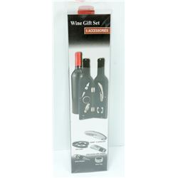 5PC LARGE WINE ACCESSORY SET "CHATEAU MERLOT"