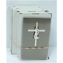 SET OF 4 ST. STEEL CROSS PLAQUES- CUSTOMIZABLE