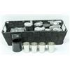 Image 1 : SMALL BASKET OF ST. STEEL SHOT GLASSES IN POUCHES
