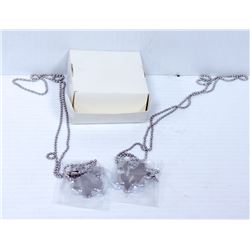 ST. STEEL PUZZLE PIECE NECKLACE SET