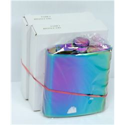 BUNDLE OF 3 RAINBOW 6 OZ FLASKS