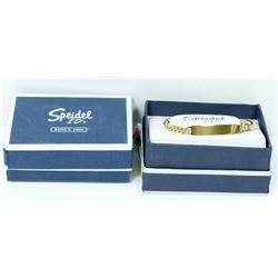 2PK OF LADIES GOLD ANGEL/ HEART ID BRACELET