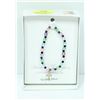 Image 1 : MULTI BEADED BRACELET W/ STERLING SILVER CROSS