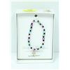 Image 1 : MULTI BEADED BRACELET W/ STERLING SILVER CROSS