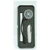 Image 1 : 3PC ST. STEEL KNIFE, COMPASS & FLASHLIGHT SET