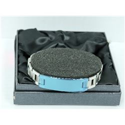 SHINY BRUSHED SILVER ID BRACELET