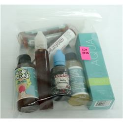 7PK OF ASSORTED ML/ MG & FLAVOR VAPE JUICE