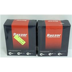 2 BOXES OF RAZZOR DISPOSABLE STRAIGHT RAZORS