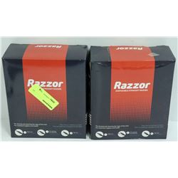 2 BOXES OF RAZZOR DISPOSABLE STRAIGHT RAZORS