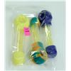 Image 1 : 3PK OF ASSORTED COLOR SILICONE & GLASS PIPES