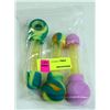 Image 1 : 3PK OF ASSORTED COLOR SILICONE & GLASS PIPES