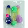 Image 1 : 3PK OF ASSORTED COLOR SILICONE & GLASS PIPES