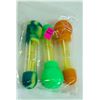 Image 1 : 3PK OF ASSORTED COLOR SILICONE & GLASS PIPES