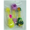 Image 1 : 3PK OF ASSORTED COLOR SILICONE & GLASS PIPES