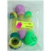 Image 1 : 3PK OF ASSORTED COLOR SILICONE & GLASS PIPES