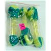 Image 1 : 3PK OF ASSORTED COLOR SILICONE & GLASS PIPES