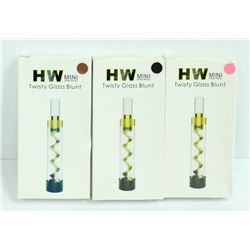 3PK OF HW MINI TWISTY GLASS BLUNTS; ASSORTED