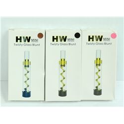 3PK OF HW MINI TWISTY GLASS BLUNTS; ASSORTED