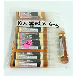 10PK OF 30ML 6MG STRAWBERRY CREAM FLAVORED